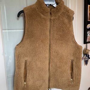 J Crew Plush Excursion Vest Tan Size M